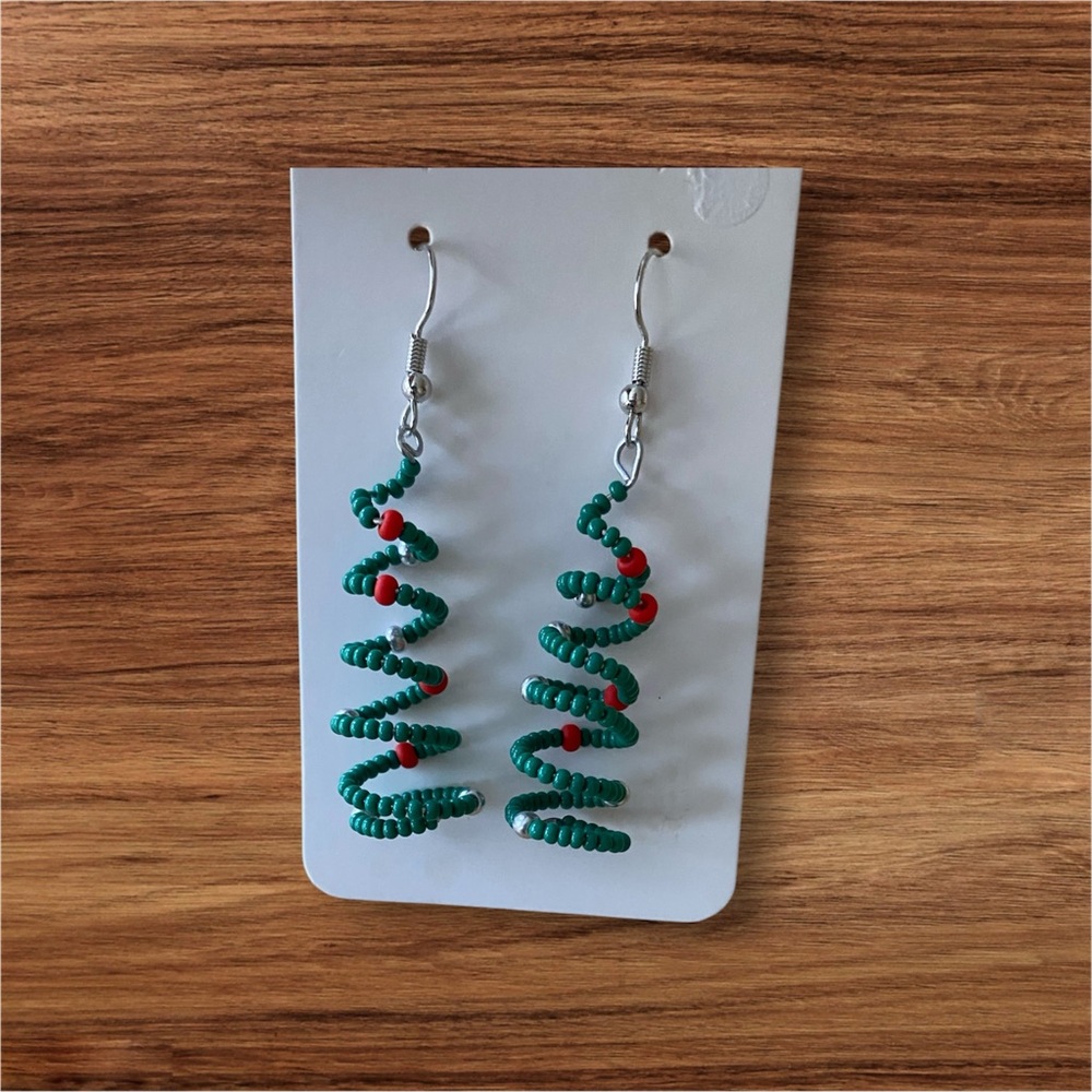Wire Wrapped Christmas Tree
Beaded Earrings